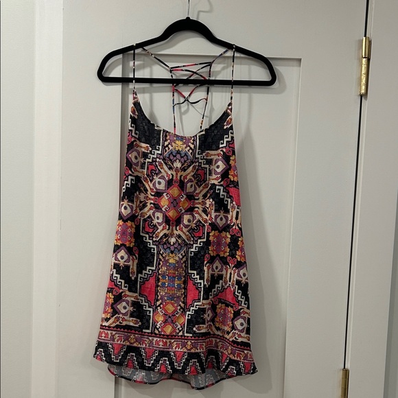 Becca By Rebecca Virtue Colorful Geometric Coverup, Size Medium - Picture 1 of 8